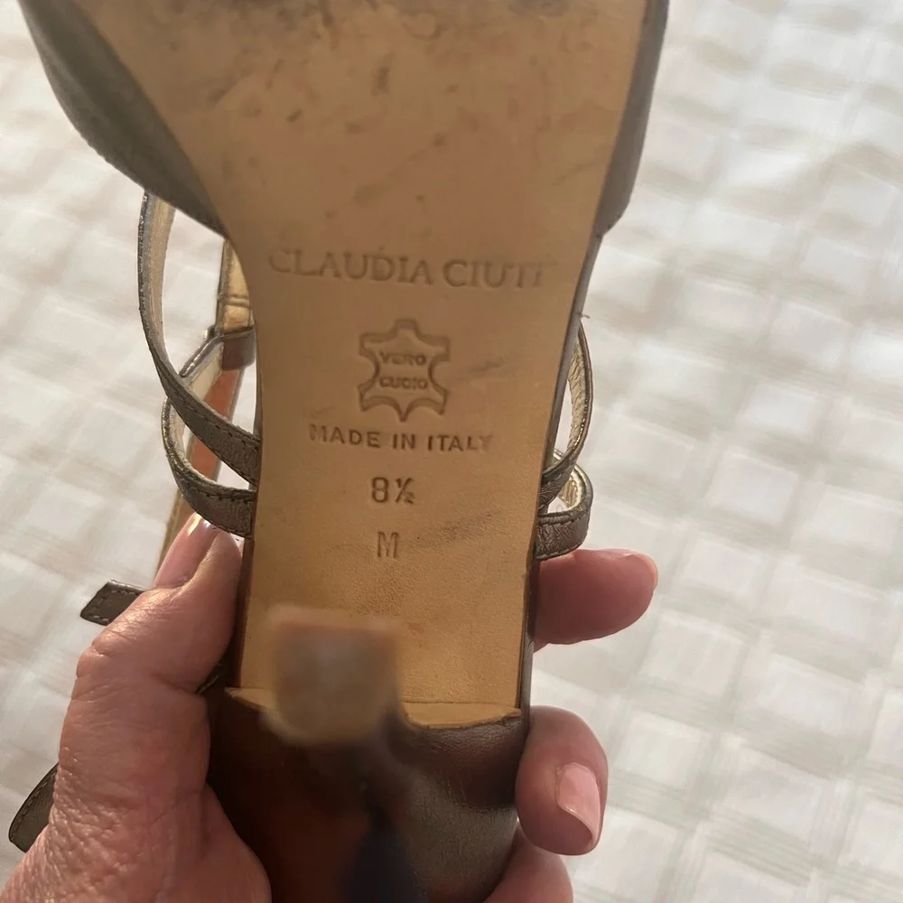 Claudia Ciuti Metallic Bronze Heels - Picture 5 of 5